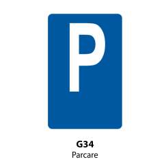Indicator rutier Parcare, G34 | Semn de circulatie