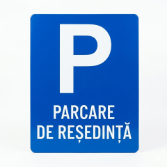 Indicator Rutier Parcare de Reședință (G34r) - Semn de Circulație Metalic 65x50cm