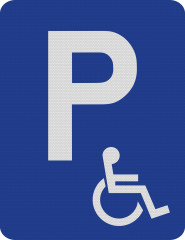 Parcare pentru persoane cu dizabilitati, handicap, G34h, Indicator rutier | Semn de circulatie