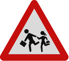 Copii, Indicator rutier | Semn de circulatie