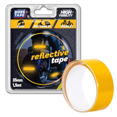 Banda adeziva reflectorizanta, tip fagure galben, 3.5cm x 1.5m